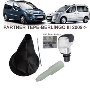 VİTES TOPUZU (SPOR TİP GRİ)+VİTES KOL KÖRÜK  PARTNER TEPE BERLİNGO 09-
