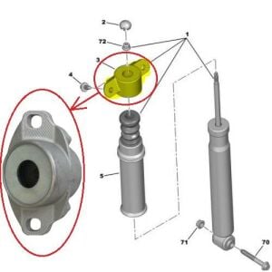 ARKA AMORTİSÖR TAKOZU PEUGEOT 307 2001-2008 C4 2004-2012 514232-514230