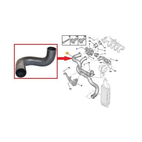 TURBO HORTUM PEUGEOT 407-CITROEN C5 II-C5 X7 2005- 0382.RW-0382LP