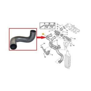 TURBO HORTUM PEUGEOT 407-CITROEN C5 II-C5 X7 2005- 0382.RW-0382LP