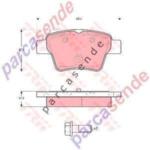 ARKA FREN BALATASI 307-C4 -C4 COUPE-207 1.4 16V/1.6 16V/1.6HDI 425476-425419