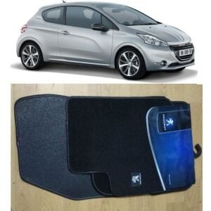 ORİJİNAL PEUGEOT 2008-208 SİYAH HALI PAS PAS TAKIMI 4 LÜ SET 2012-2016 9664T2.12-9664T0.12