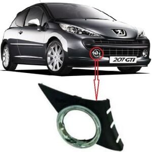 SAĞ ÖN SİS FAR ÇERÇEVE PEUGEOT 207 SPOR RC & GTİ İÇİN 2006-7452HX