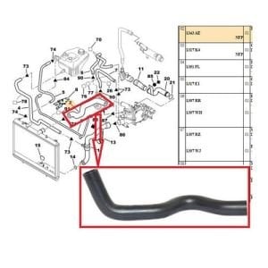 RADYATOR ÜST HORTUMU 406-607 2.0HDI 8V 1343AE