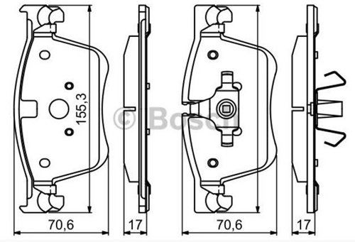 ÖN FREN BALATA (152MM) C4 PICAS-308 2013- 3008 SUV-5008 SUV 2016-