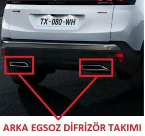 ARKA TAMPON EGSOZ DİFRİZÖRÜ 3008 SUV-5008 SUV-508-C5 AIRCROS 2017- 1618041180