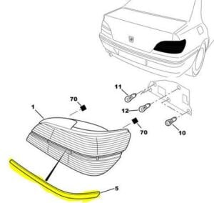 SOL STOP LAMBA ÇITASI PEUGEOT 406 1999- 634737