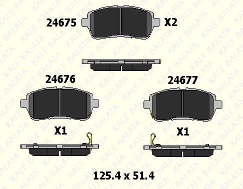 ON FREN BALATASI MATERIA 06- SIRION 05- MAZDA II 08- FIESTA VI 08 -