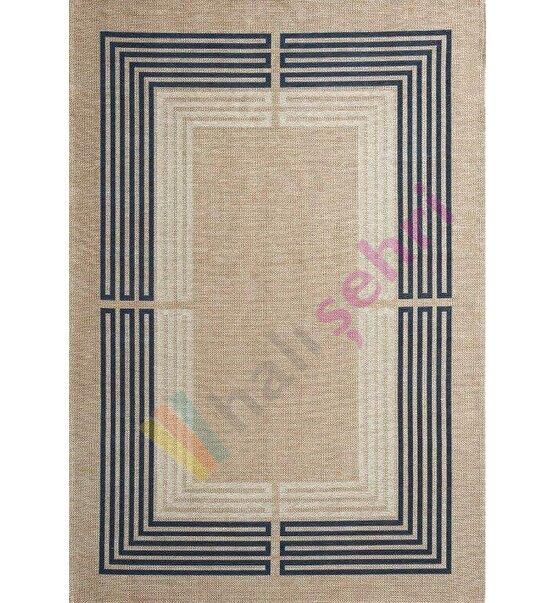 Deco Retro 14347 Lacivert Antitoz Yıkanabilir Halı