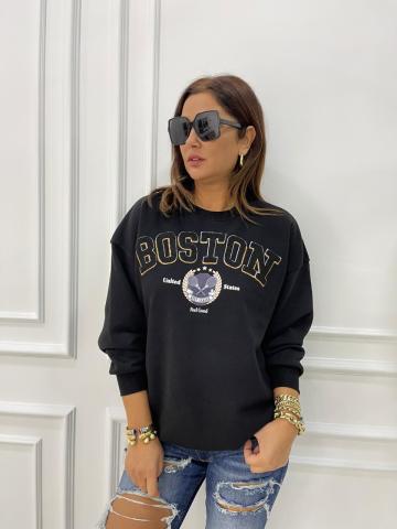 Boston Siyah Sweat