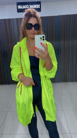 Rival Kadın Neon Sarı Yağmurluk