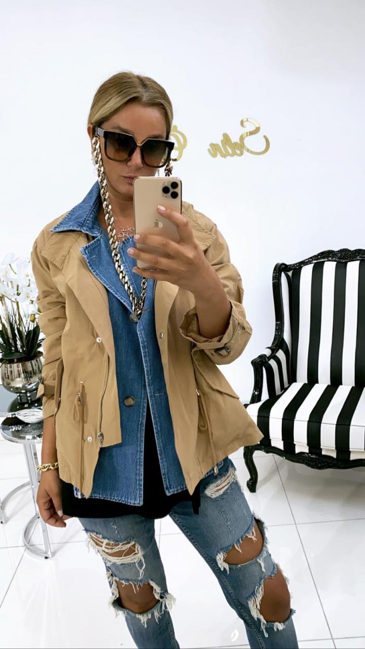 Litzy Camel Trench
