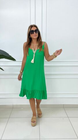 Jelani Kadın Yeşil Midi Elbise