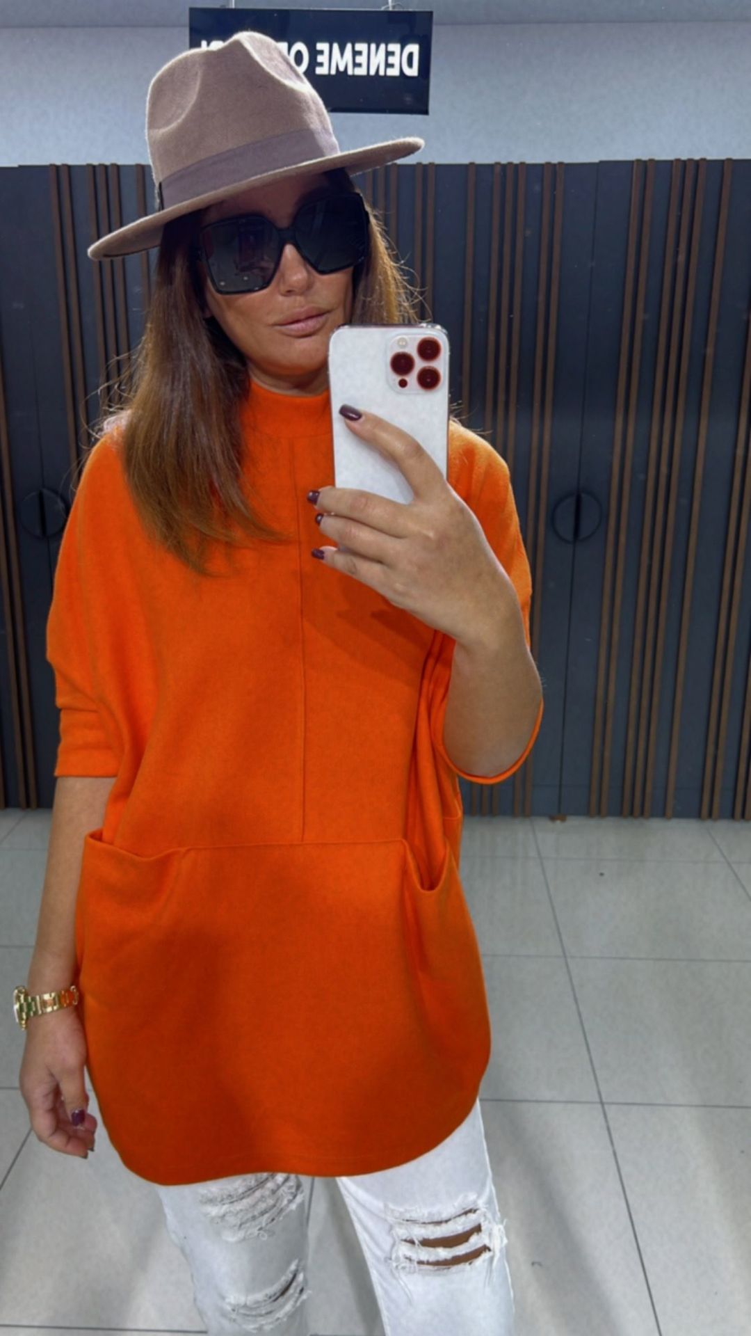 Margot Orange Cepli Tunik