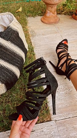 Dream Kadın Siyah Süet Topuklu Ayakkabı