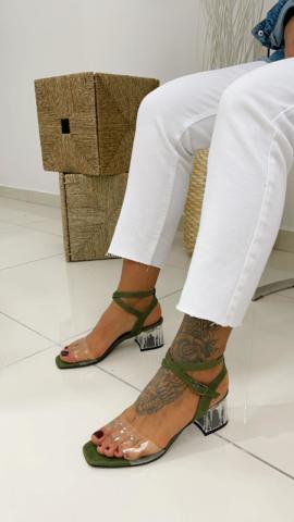 Shel Kadın Haki Topuklu Ayakkabı