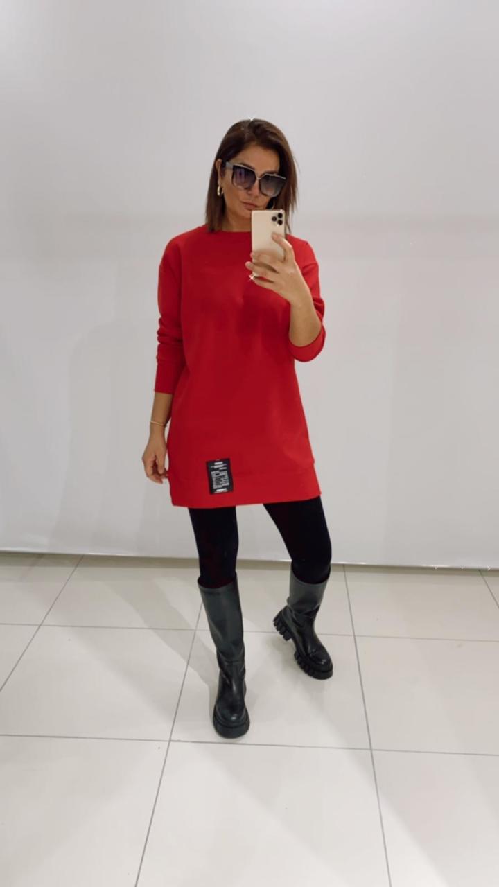 Petri Kırmızı Sweat Elbise