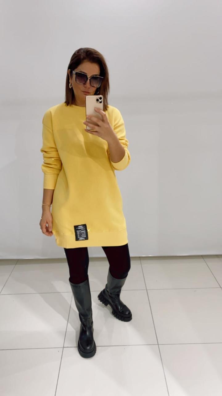 Petri  Sarı Sweat Elbise