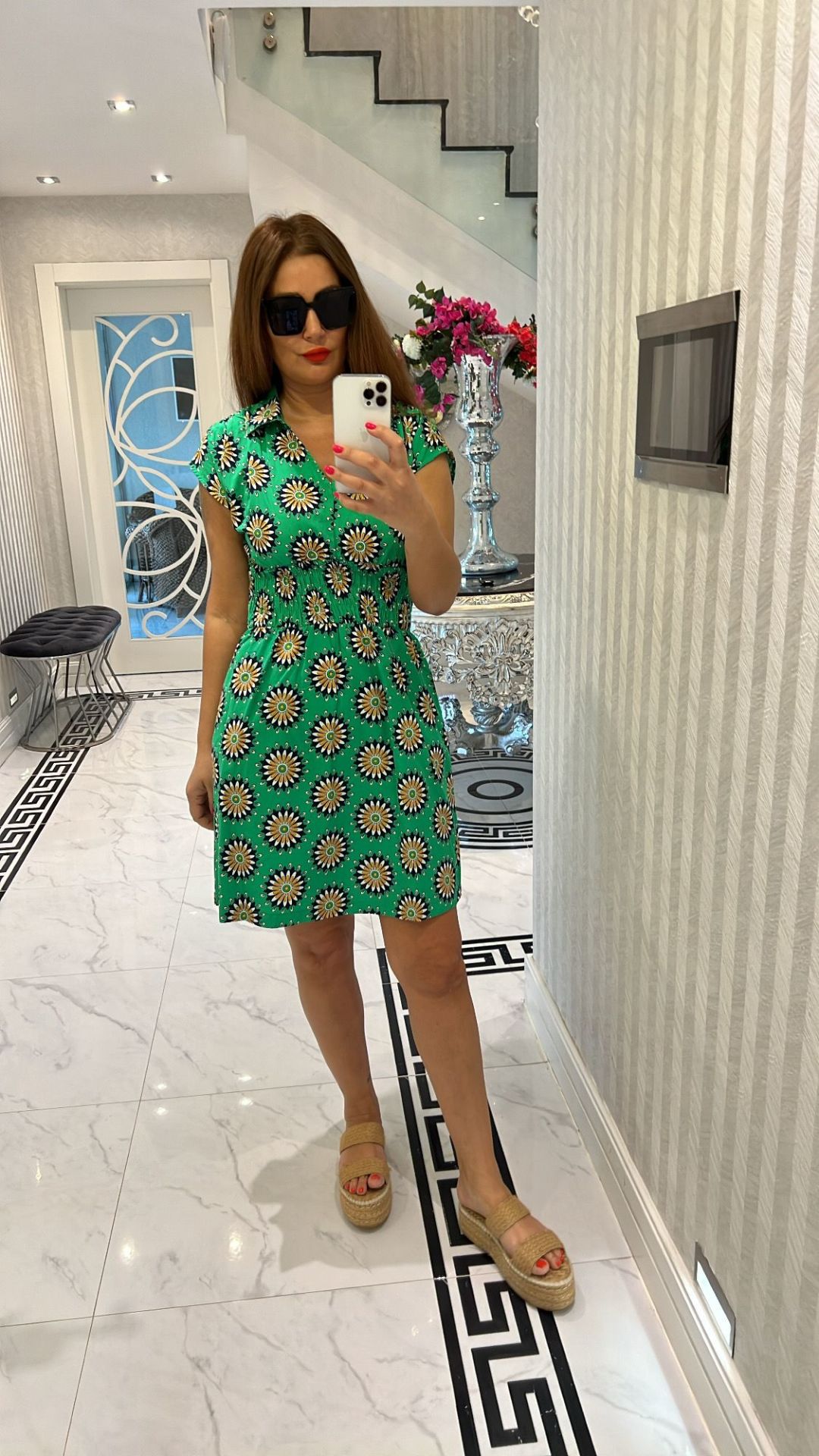 Lesso Kadın Yeşil Mini Elbise