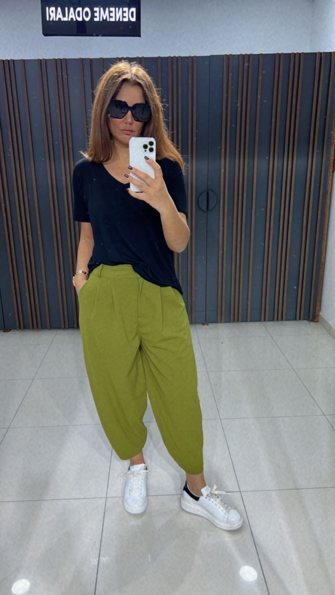 Velva Kadın Yağ Yeşili Şalvar Pantolon