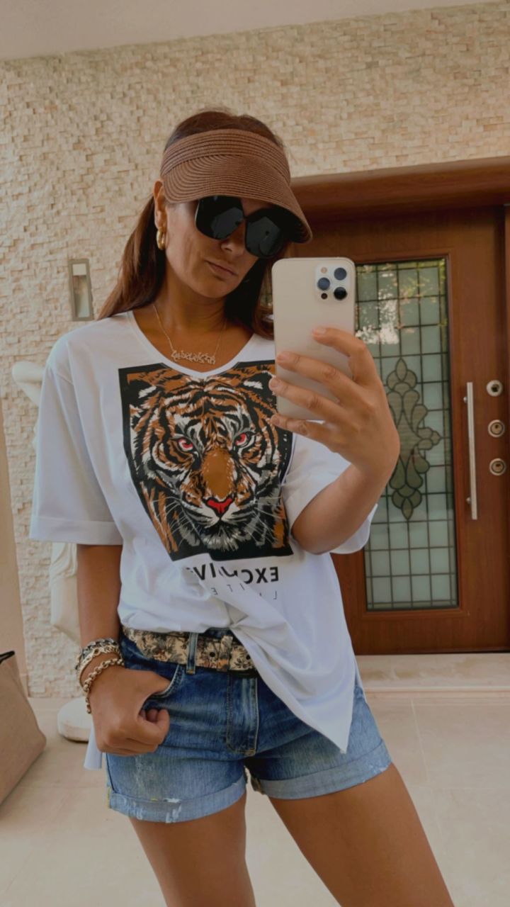 Tiger Ekru T-shirt