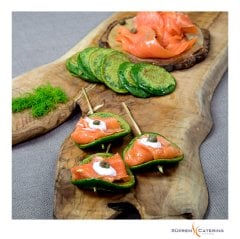Somon Füme Yeşil Blini İle