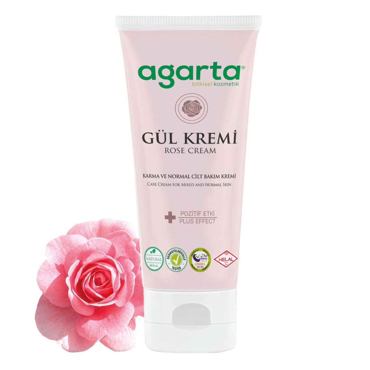 Agarta Doğal  Gül Aromalı Nemlendirici Cilt Bakım Kremi 75ml