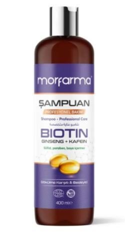 Morfarma Profesyonel Bakım Şampuanı – Biotin + Ginseng + Kafein 400ML