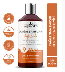 YEŞİLMARKA DOĞAL ŞAMPUAN -YAĞLI SAÇLAR 400ml