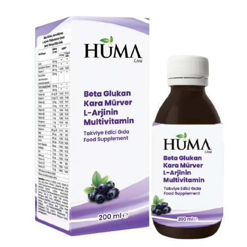 Huma Liva Beta Glukan Kara Mürver L-Arjinin Multivitamin 200 ml