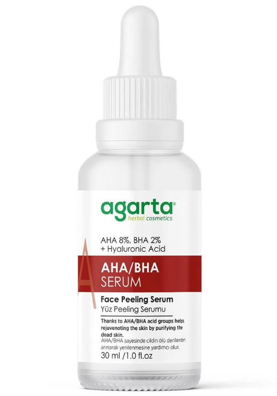 Agarta Canlandırıcı Yüz Peeling Bakım Serumu 30 Ml (Aha 8 % + Bha 2%+ Niacinamide)