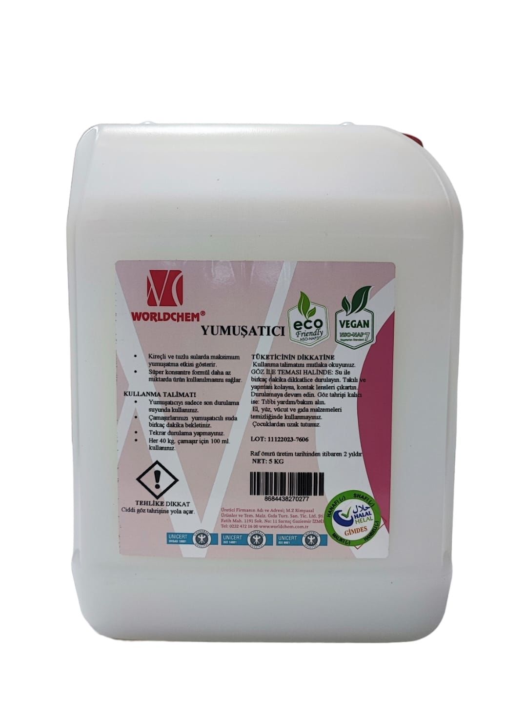 Worldchem Konsantre Çamaşır Yumuşatıcısı 5lt