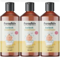 Feradisin Bitki Özlü Bebek Şampuan 500ml * 3Lü Set