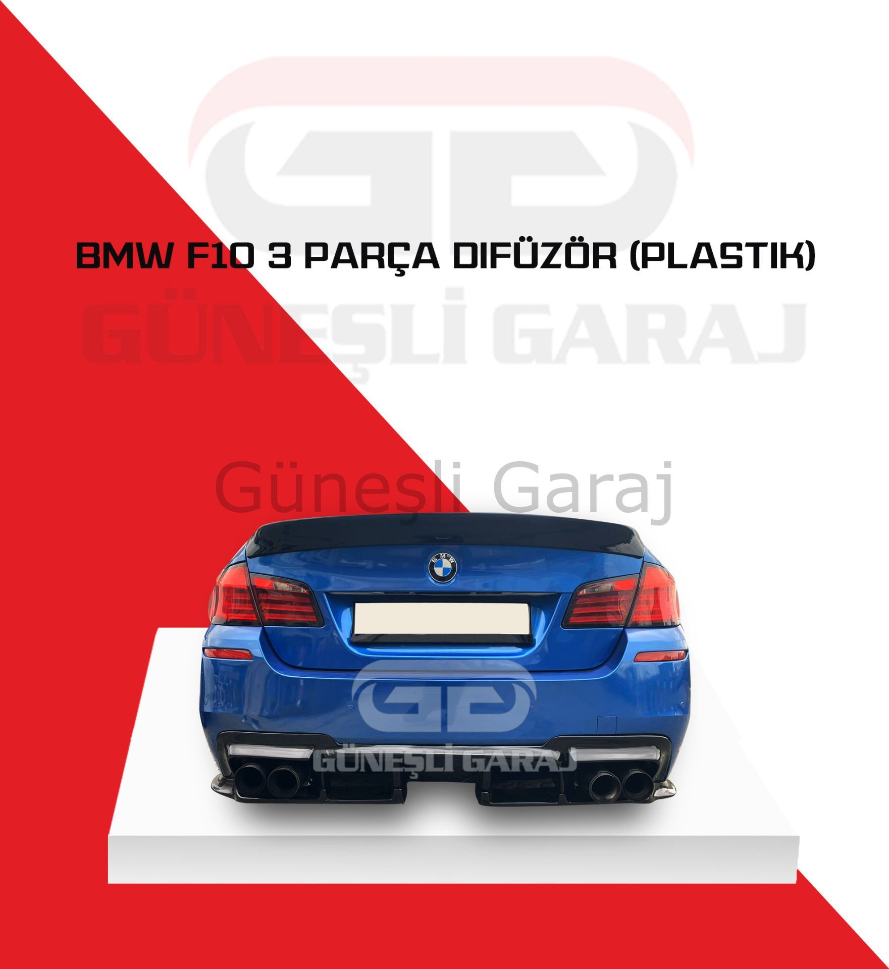 Bmw F10 3 Parça Difüzör (Plastik)