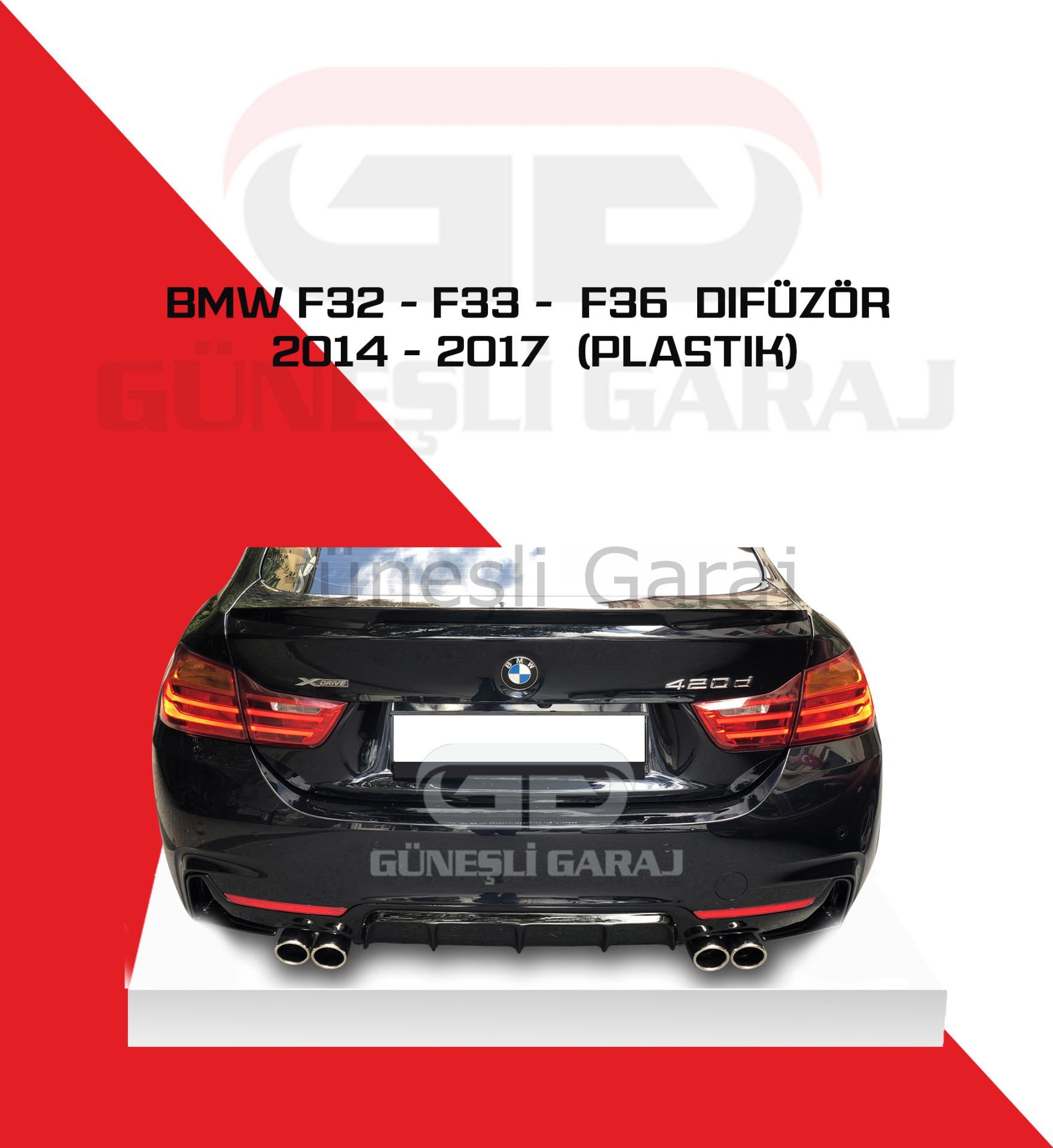 Bmw F32 - F33 -  F36  Difüzör 2014 - 2017  (Plastik)