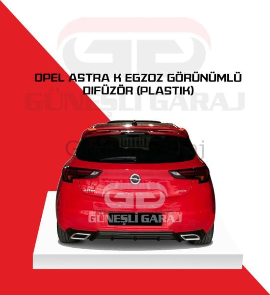 Opel Astra K Egzoz Görünümlü Difüzör (Plastik)