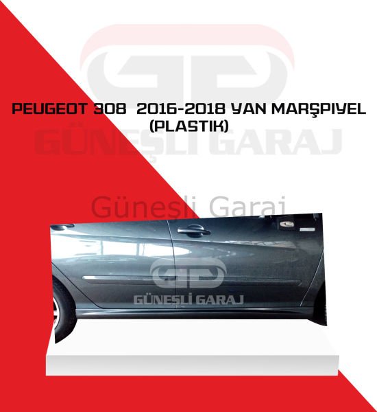 Peugeot 308 2016-2018 Yan Marşpiyel (Plastik)