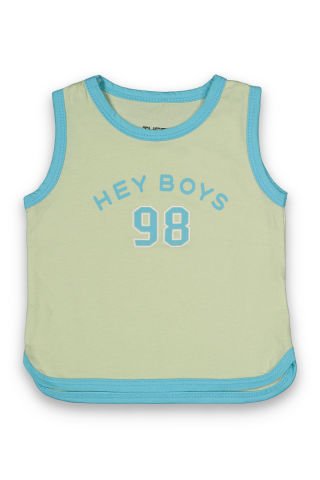 Tuffy Hey Boys Baskılı, Askılı Erkek Bebek T-Shirt-8003