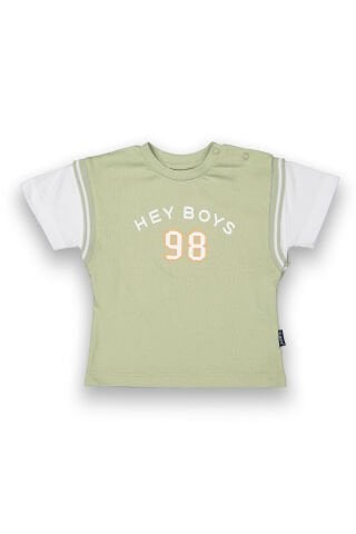 Tuffy Hey Boys Baskılı Erkek Bebek T-Shirt-8024