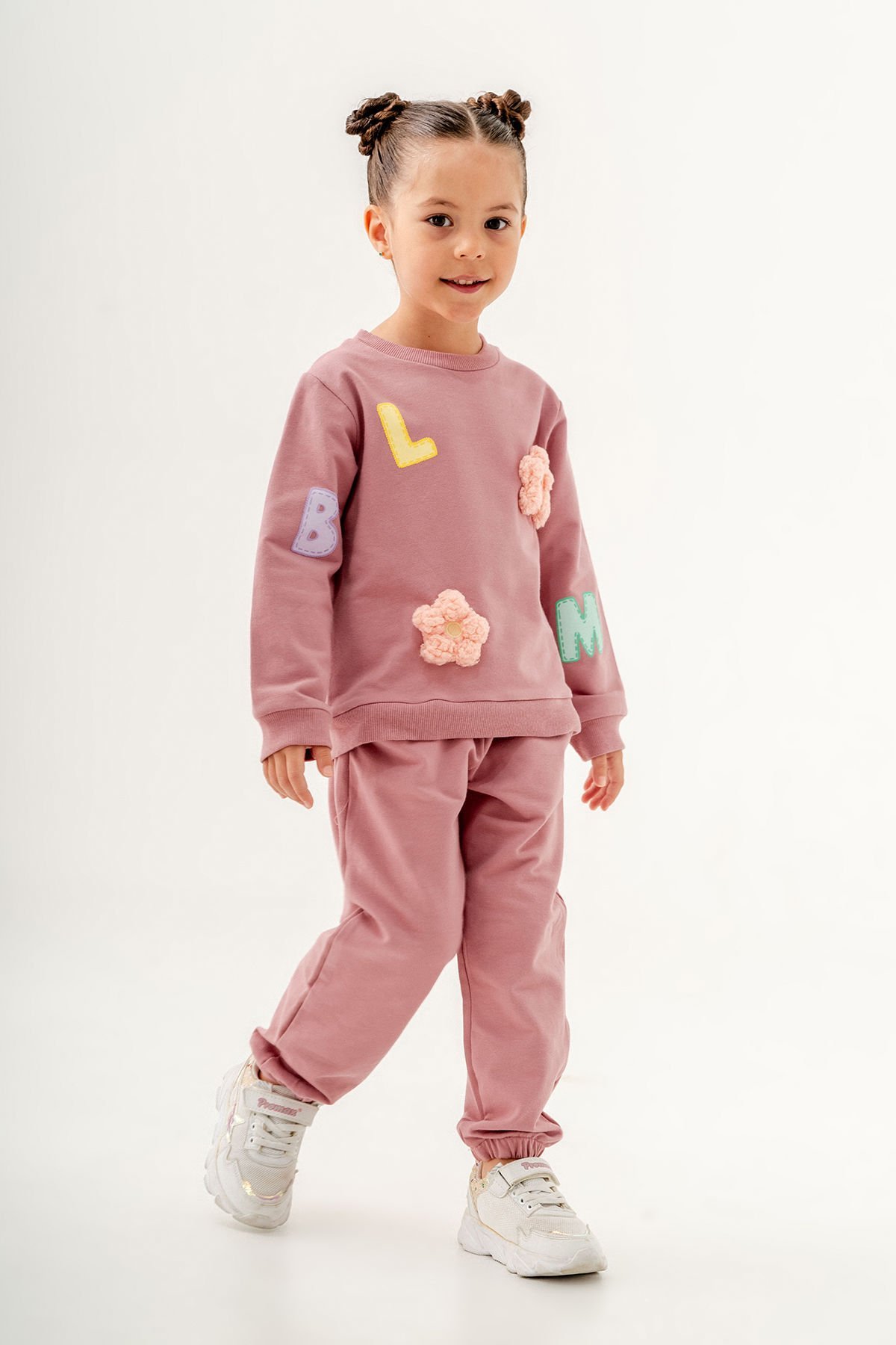Tuffy Bloom Temalı Çiçekli Kız Çocuk İkili Takım-01059