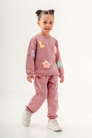 Tuffy Bloom Temalı Çiçekli Kız Çocuk İkili Takım-01059