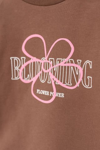 Tuffy Blooming Flower Baskılı Kız Çocuk İkili Eşofman Takımı - 01101