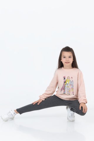 Tuffy Girl Friend Temalı Kız Çocuk Taytlı Takım - 609