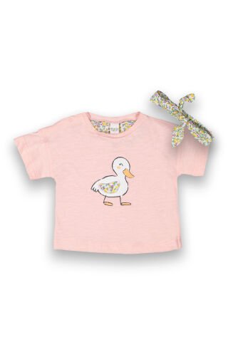 Tuffy Ördek Temalı Kız Bebek T-Shirt-9009