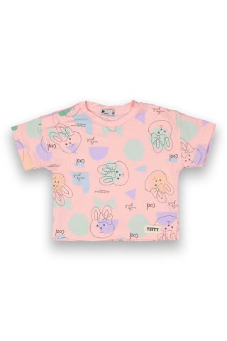 Tuffy Mini Tavşan Temalı Kız Bebek T-Shirt-9015