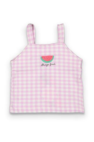 Tuffy Pitikareli Askılı Kız Bebek T-Shirt-9025