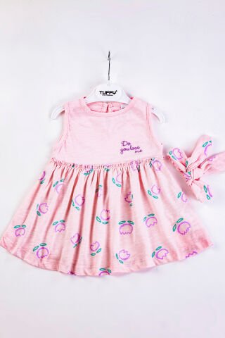 Tuffy Lale Temalı Kız Bebek Elbise-9533
