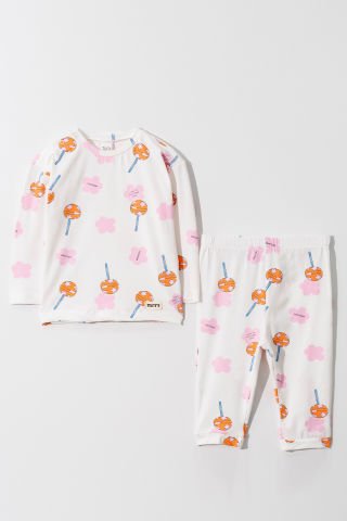 Tuffy Meyve Temalı Kız Bebek İkili Pijama Takımı-1003