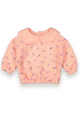 Tuffy Çiçek Desenli Kız Bebek Sweatshirt-6002