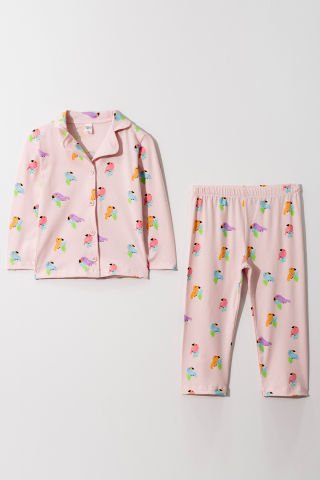 Tuffy Tavşan Tema Kız Çocuk İkili Pijama Takımı-1031